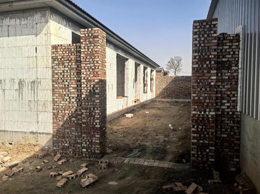 等抹灰进厂,地方有限,院子在大点更完美了#自建房记录 #盖房